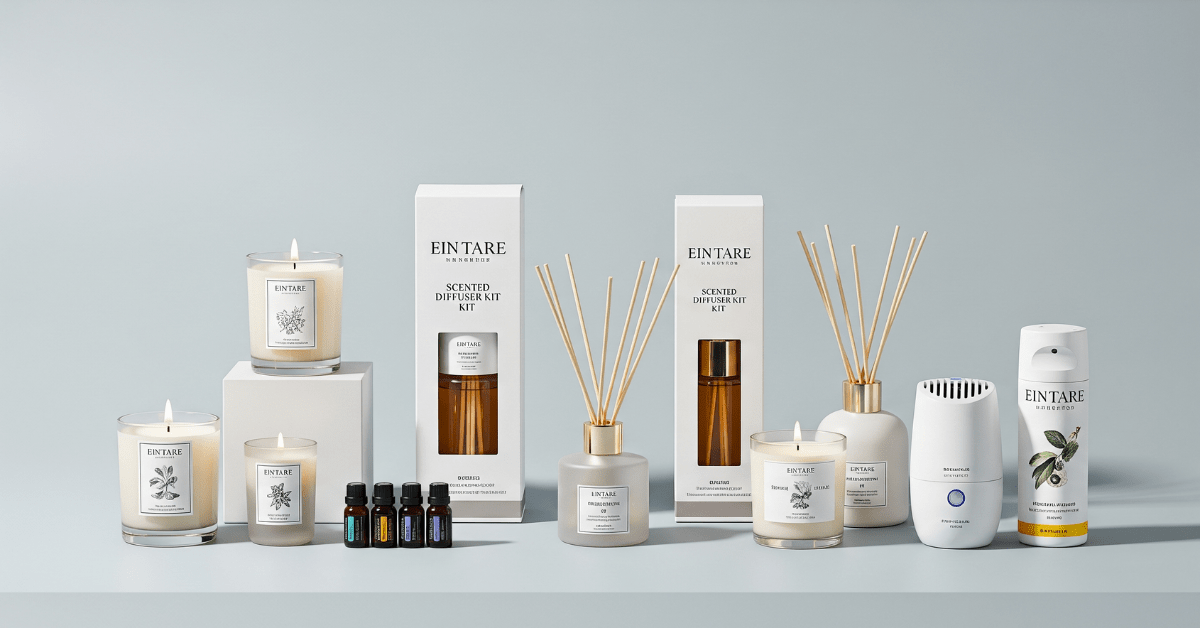 Air care Products arranged on the Table