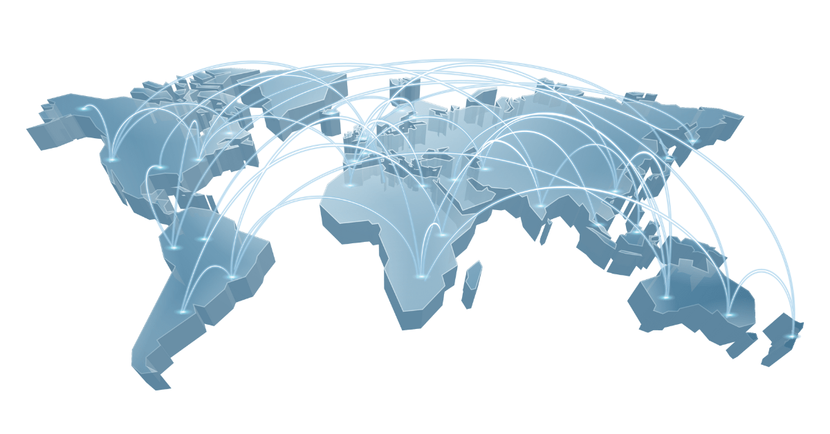 World map of serving