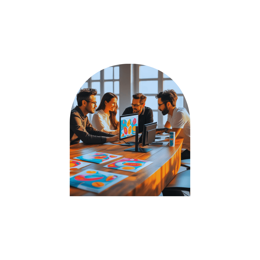 Team Discussion for Graphic design