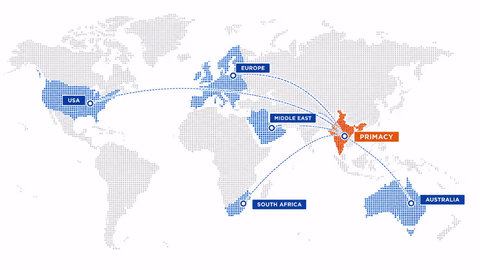 World map — our global reach